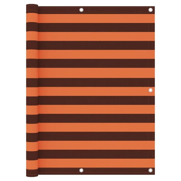 vidaXL altanafskærmning 120x500 cm oxfordstof orange og brun - Parasoller og solskærme