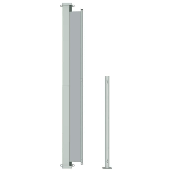 vidaXL Infällbar sidomarkis 180x500 cm grå - Parasoll & solskydd