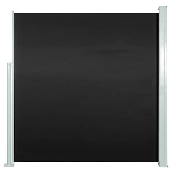 vidaXL Sisäänvedettävä sivumarkiisi 140 x 300 cm musta - Päivän- & aurinkovarjot