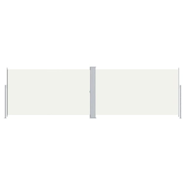 vidaXL Infällbar sidomarkis 180x600 cm gräddvit -  Parasoll & solskydd