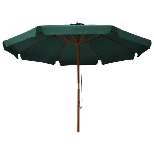 vidaXL Aurinkovarjo puurunko 330 cm vihreä - Päivän- & aurinkovarjot