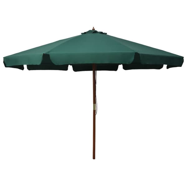 vidaXL Aurinkovarjo puurunko 330 cm vihreä - Päivän- & aurinkovarjot