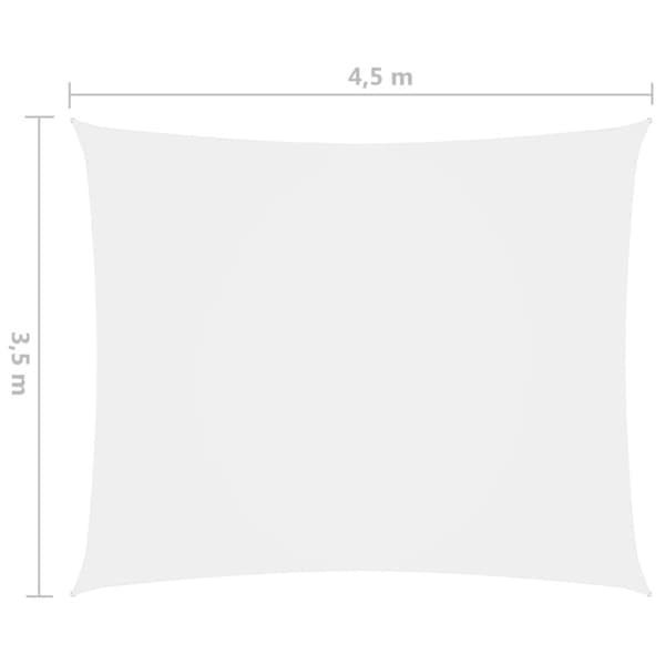 vidaXL Aurinkopurje Oxford-kangas suorakaide 3,5x4,5 m valkoinen -  Päivän- & aurinkovarjot