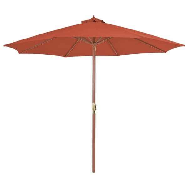 vidaXL Aurinkovarjo puurunko 300 cm terrakotta - Päivän- & aurinkovarjot