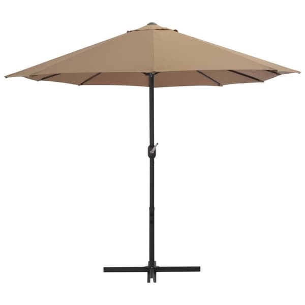 vidaXL Aurinkovarjo alumiinitanko 460x270 cm harmaanruskea -  Päivän- & aurinkovarjot