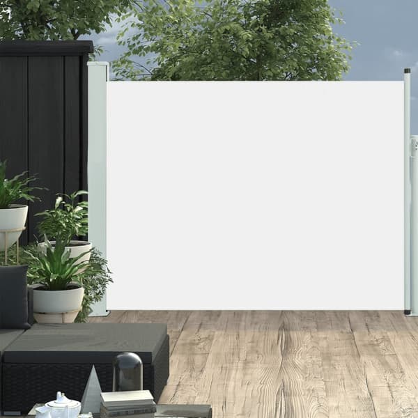 vidaXL Sisäänvedettävä terassin sivumarkiisi 140x500 cm kerma - Päivän- & aurinkovarjot