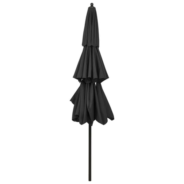 vidaXL parasol med aluminiumsstang i 3 niveauer 3 m antracitgrå - Parasoller og solskærme