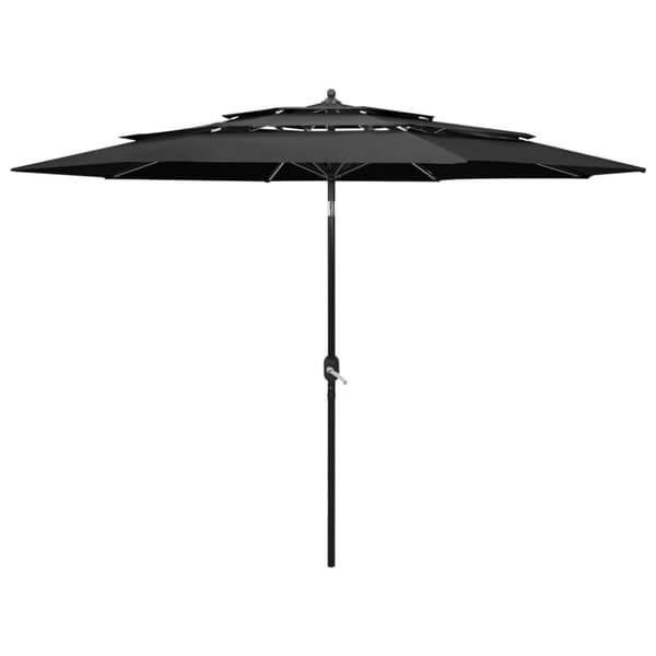 vidaXL parasol med aluminiumsstang i 3 niveauer 3 m antracitgrå -  Parasoller og solskærme