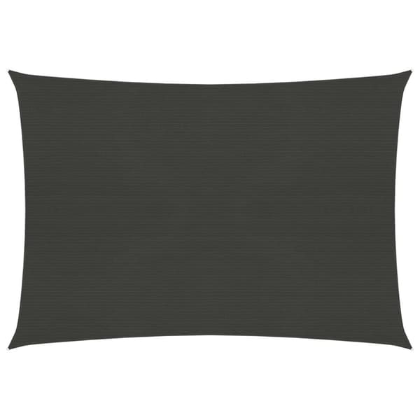 vidaXL solsejl 2,5x3,5 m 160 g/m² HDPE antracitgrå -  Parasoller og solskærme