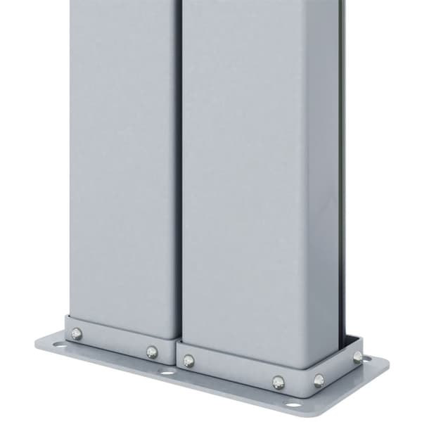 vidaXL Infällbar sidomarkis gräddvit 200x1000 cm -  Parasoll & solskydd