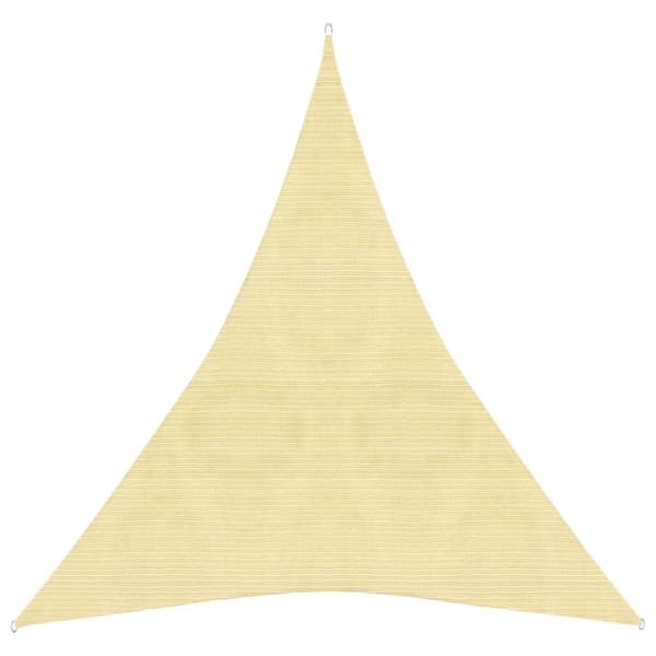 vidaXL Solsegel 160 g/m² beige 5x6x6 m HDPE - Parasoll & solskydd