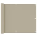 Miniatyrbillede 2 af 6: vidaXL altanafskærmning 75x300 cm oxfordstof beige -  Parasoller og solskærme