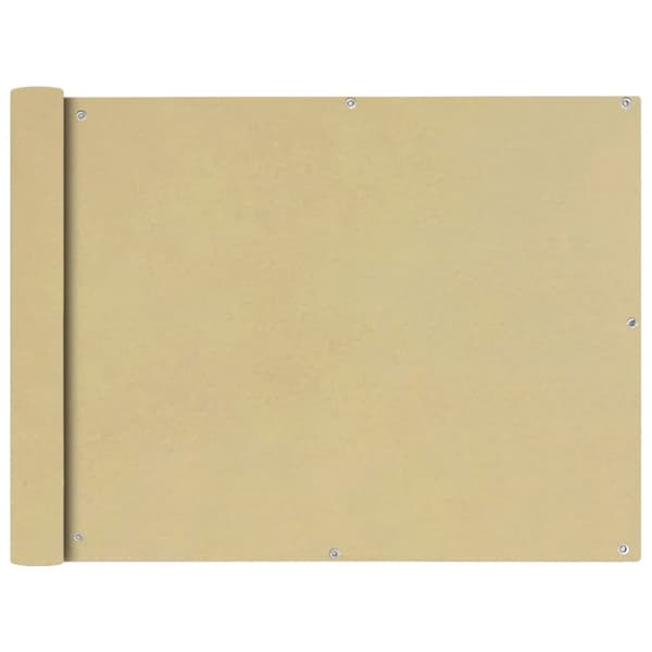 vidaXL Balkongskärm oxfordtyg 90 x 400 cm beige -  Parasoll & solskydd