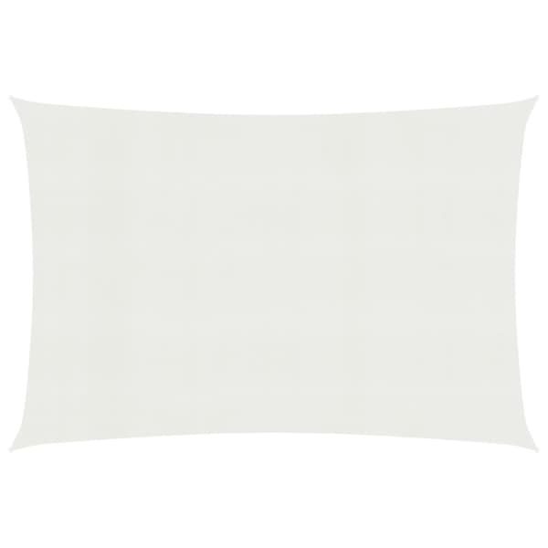 vidaXL Aurinkopurje 160 g/m² valkoinen 5x8 m HDPE - Päivän- & aurinkovarjot