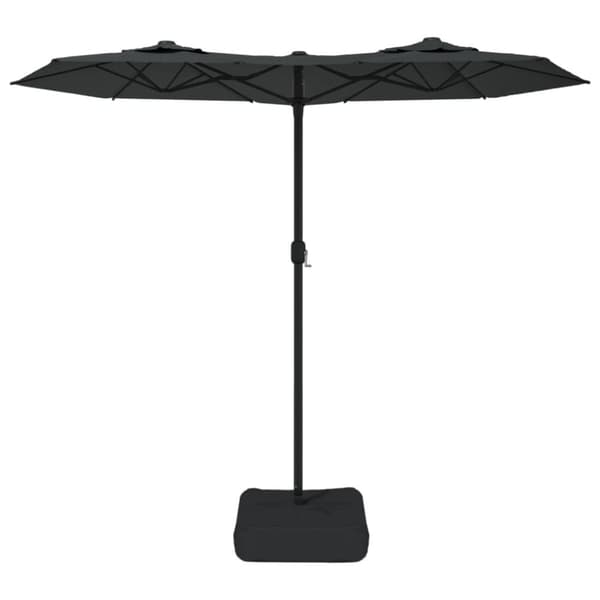 vidaXL Parasoll dubbelt med LED antracit 316x240 cm - Parasoll & solskydd