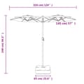 Miniatyrbild 11 av 11: vidaXL Parasoll dubbelt med LED antracit 316x240 cm -  Parasoll & solskydd