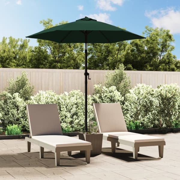 vidaXL parasol 200x224 cm aluminium grøn - Parasoller og solskærme