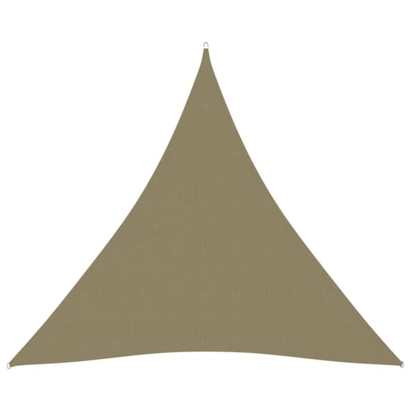 vidaXL Aurinkopurje Oxford-kangas kolmio 3x3x3 m beige -  Päivän- & aurinkovarjot