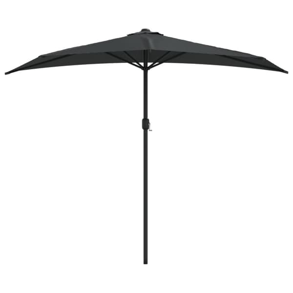 vidaXL balkonparasol med aluminumsstang antracitgrå 270 x 144 cm halv - Parasoller og solskærme