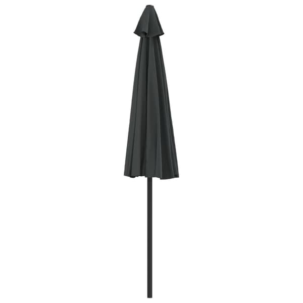 vidaXL balkonparasol med aluminumsstang antracitgrå 270 x 144 cm halv -  Parasoller og solskærme