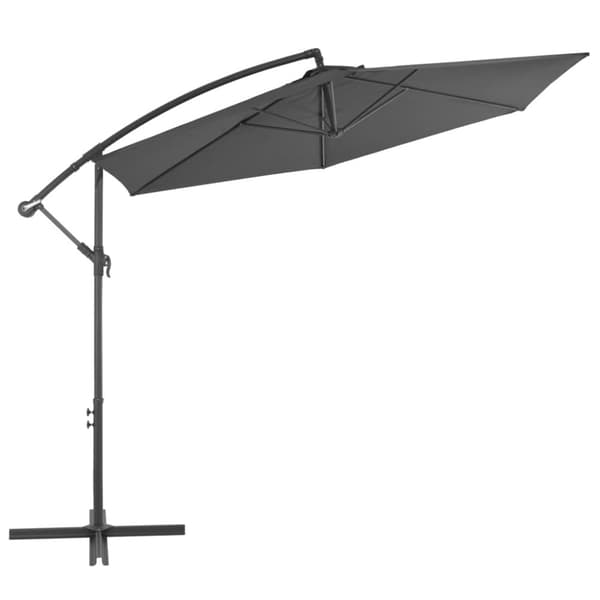 vidaXL hængeparasol med aluminiumstang 300 cm antracitgrå -  Parasoller og solskærme