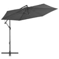 Miniatyrbillede 1 af 9: vidaXL hængeparasol med aluminiumstang 300 cm antracitgrå -  Parasoller og solskærme