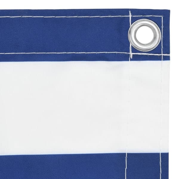 vidaXL Parvekkeen suoja sinivalkoinen 90x400 cm Oxford kangas -  Päivän- & aurinkovarjot