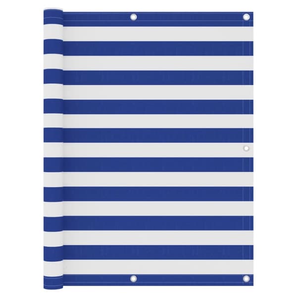 vidaXL Parvekkeen suoja sinivalkoinen 120x500 cm Oxford kangas -  Päivän- & aurinkovarjot