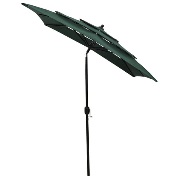 vidaXL parasol med aluminiumsstang i 3 niveauer 2x2 m grøn - Parasoller og solskærme