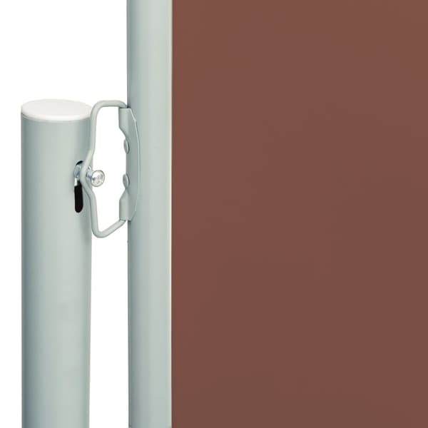 vidaXL Infällbar sidomarkis 117x600 cm brun - Parasoll & solskydd