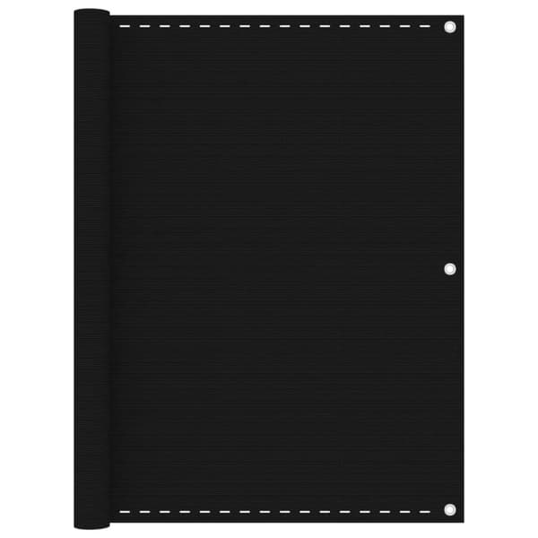 vidaXL Parvekkeen suoja musta 120x400 cm HDPE -  Päivän- & aurinkovarjot