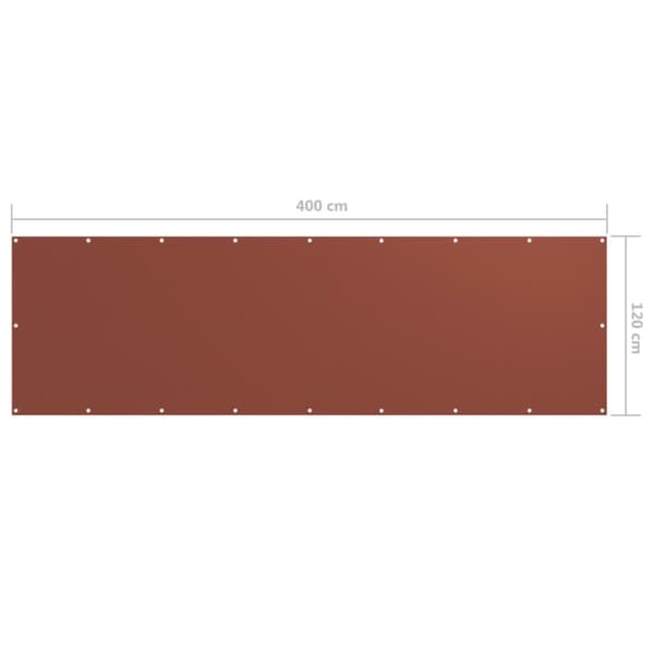 vidaXL Parvekkeen suoja terrakotta 120x400 cm Oxford kangas -  Päivän- & aurinkovarjot