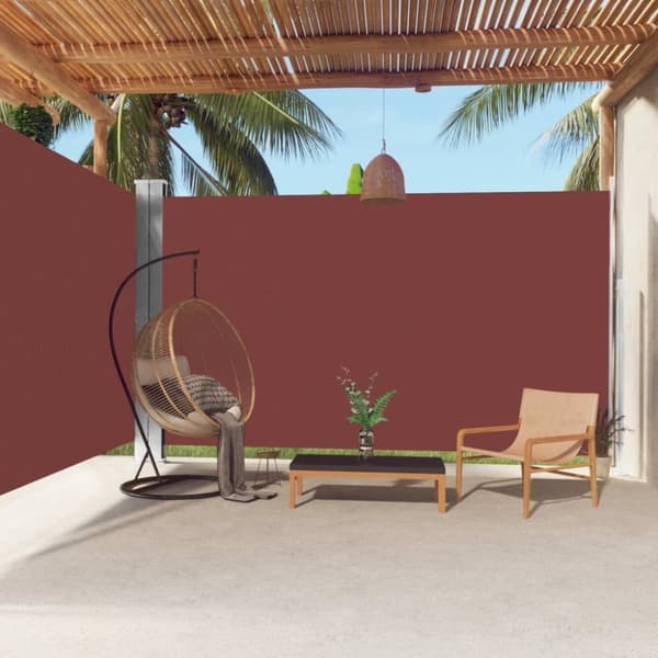 vidaXL Sisäänvedettävä sivumarkiisi ruskea 220x600 cm -  Päivän- & aurinkovarjot