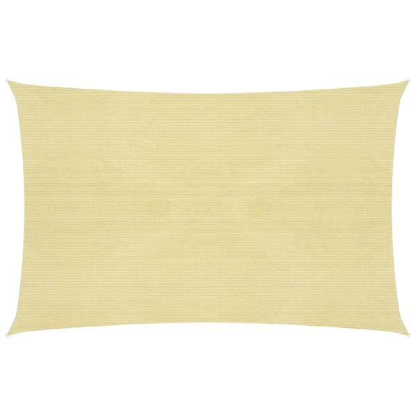 vidaXL Solsegel 160 g/m² beige 3x4 m HDPE - Parasoll & solskydd