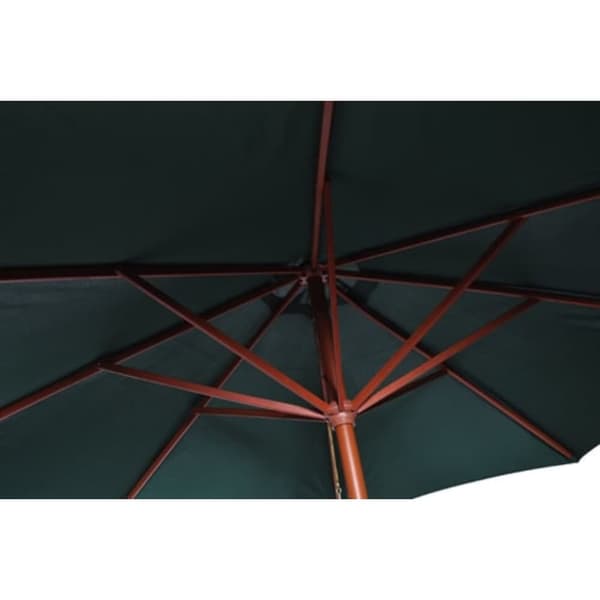 vidaXL Aurinkovarjo vihreä 258 cm - Päivän- & aurinkovarjot