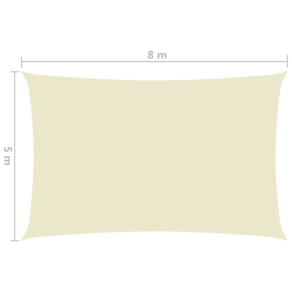 vidaXL Aurinkopurje Oxford-kangas suorakaide 5x8 m kerma - Päivän- & aurinkovarjot