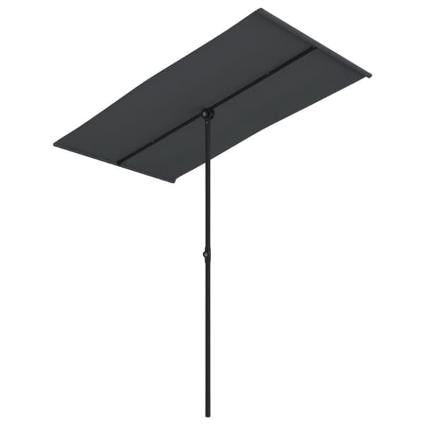vidaXL parasol med aluminiumstang 180x110 cm sort -  Parasoller og solskærme