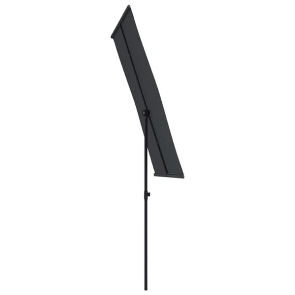 vidaXL parasol med aluminiumstang 180x110 cm sort -  Parasoller og solskærme