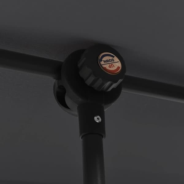 vidaXL parasol med aluminiumstang 180x110 cm sort -  Parasoller og solskærme