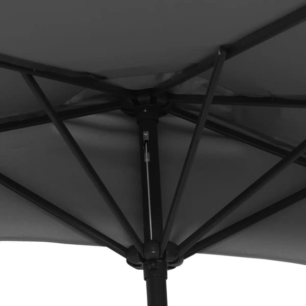 vidaXL balkonparasol med aluminumsstang antracitgrå 300 x 155 cm halv - Parasoller og solskærme