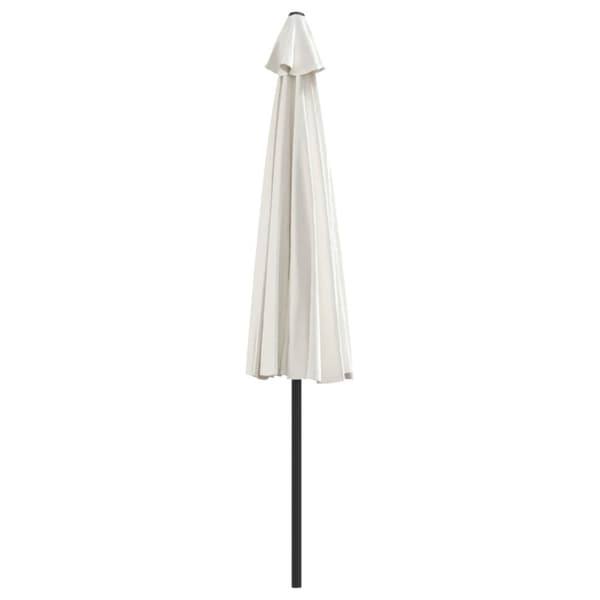 vidaXL balkonparasol med aluminumsstang sandfarvet 300 x 155 cm halv -  Parasoller og solskærme