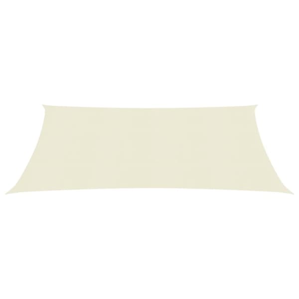 vidaXL Solsegel 160 g/m² gräddvit 3x4 m HDPE -  Parasoll & solskydd