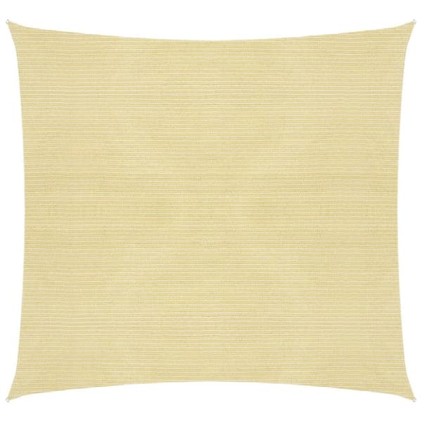 vidaXL solsejl HDPE firkantet 2 x 2 m beige - Parasoller og solskærme