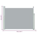 Miniatyrbild 9 av 9: vidaXL Infällbar sidomarkis 100x500 cm grå -  Parasoll & solskydd