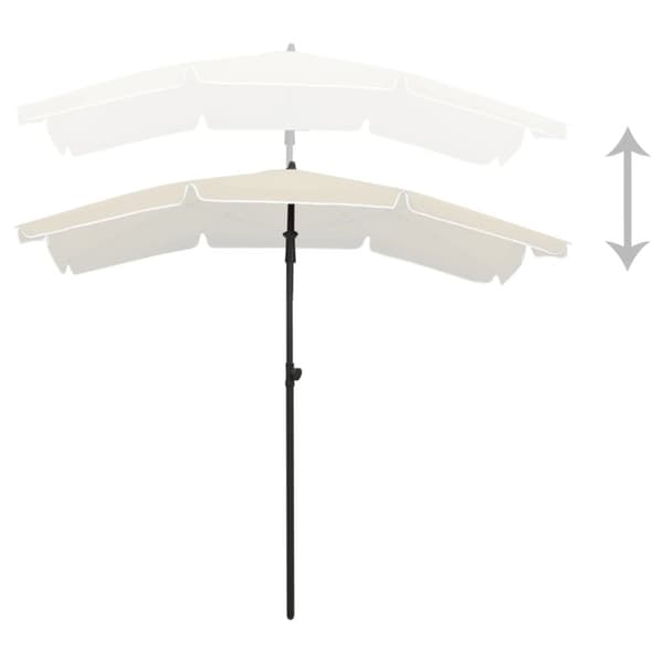 vidaXL Parasoll med stång 200x130 cm sand - Parasoll & solskydd