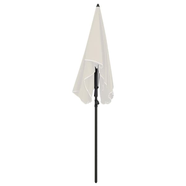 vidaXL Parasoll med stång 200x130 cm sand -  Parasoll & solskydd