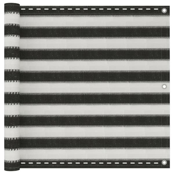 vidaXL Parvekkeen Suoja HDPE 90x600 cm Antrasiitti ja valkoinen -  Päivän- & aurinkovarjot