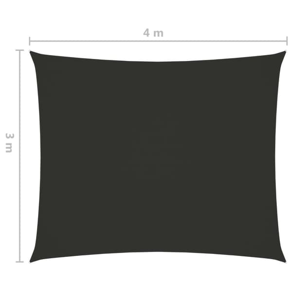 vidaXL Aurinkopurje Oxford-kangas suorakaide 3x4 m antrasiitti - Päivän- & aurinkovarjot