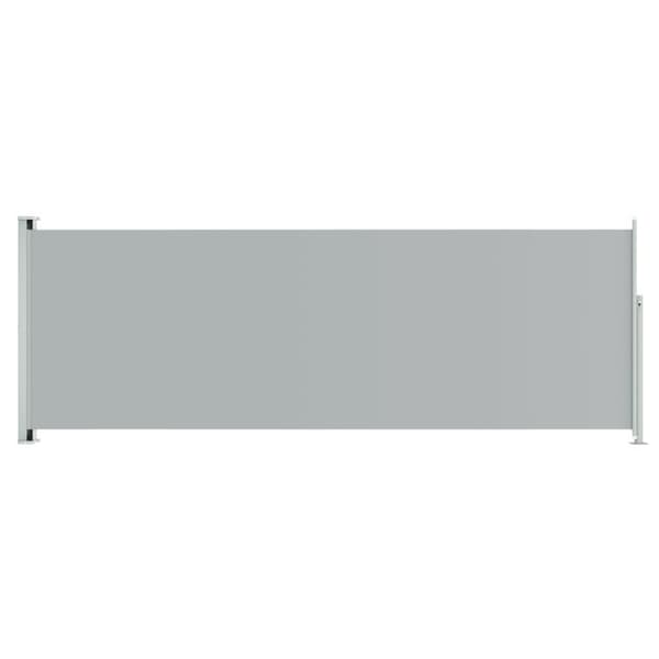 vidaXL Sisäänvedettävä terassin sivumarkiisi 220x600 cm harmaa - Päivän- & aurinkovarjot