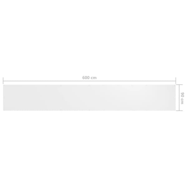 vidaXL altanafskærmning 90x600 cm oxfordstof hvid -  Parasoller og solskærme